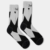 Chaussette Chaussettes design Art Déco Gris Noir (Droite)