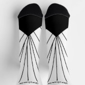 Chaussette Chaussettes Design Art Déco Noir Et Blanc (Haut)