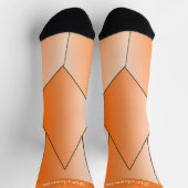 Chaussette Chaussettes design Art Déco Orange (Haut)