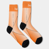 Chaussette Chaussettes design Art Déco Orange (Droite)