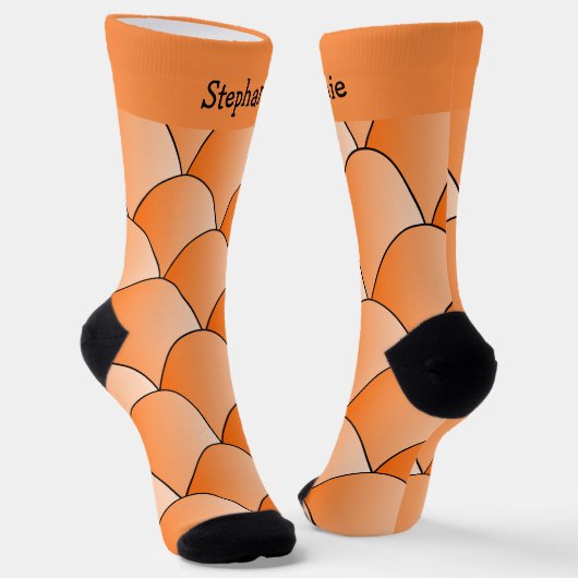 Chaussette Chaussettes design Art Déco Orange (Angulaire)