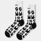 Chaussette Chaussettes Design Chat Noir (Gauche)
