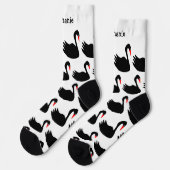 Chaussette Chaussettes Design cygne noir (Gauche)