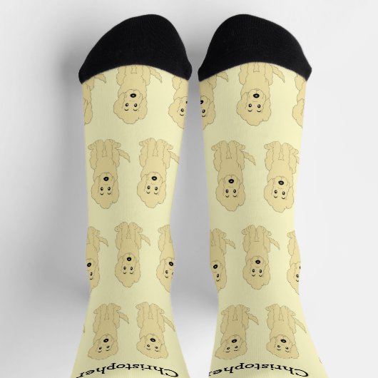 Chaussette Chaussettes Design Goldendoodle Jaune (Haut)