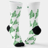 Chaussette Chaussettes Design Papillon Vert (Angulaire)