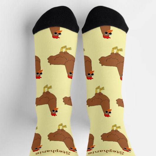 Chaussette Chaussettes Design poulet (Haut)