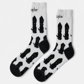 Chaussette Chaussettes Dessin Goldendoodle Noir (Gauche)