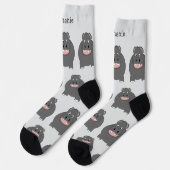 Chaussette Chaussettes Dessin Hippopotame (Gauche)