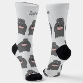 Chaussette Chaussettes Dessin Hippopotame (Angulaire)
