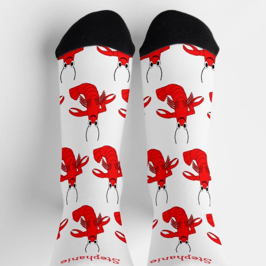 Chaussette Chaussettes Dessin Homard (Haut)