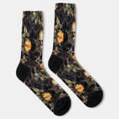 Chaussette Chaussettes d'Halloween Motif noir squelette (Droite)