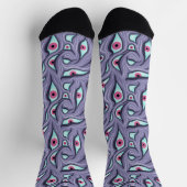 Chaussette Chaussettes d'horreur folle avec yeux mal - Pastel (Haut)