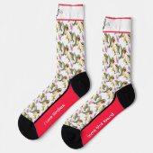 Chaussette Chaussettes d'oiseaux de colibri à gorge rubis (Gauche)