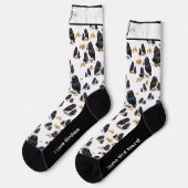 Chaussette Chaussettes d'oiseaux du Corbeau américain (Gauche)