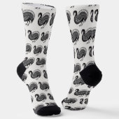 Chaussette Chaussettes d'oiseaux inspirées par la Grèce mycén (Angulaire)