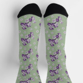 Chaussette Chaussettes d'orchidées violettes délicates (Haut)