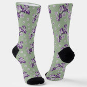 Chaussette Chaussettes d'orchidées violettes délicates (Angulaire)