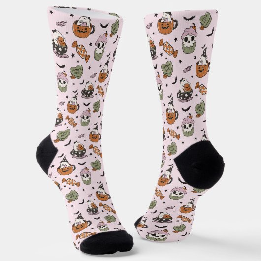 Chaussette Chaussettes drôle d'Halloween (Angulaire)
