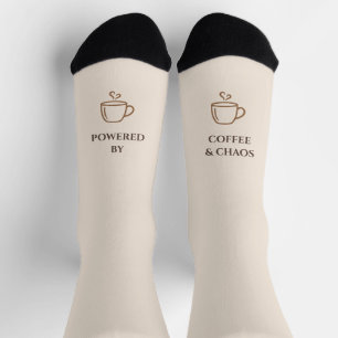 Chaussette Chaussettes drôles au café pour femmes Alimenté