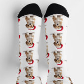 Chaussette Chaussettes drôles avec photo de compagnie personn (Haut)