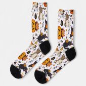 Chaussette Chaussettes drôles de chat pour Halloween (Gauche)