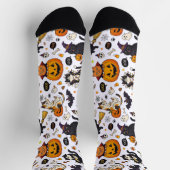 Chaussette Chaussettes drôles de chat pour Halloween (Haut)