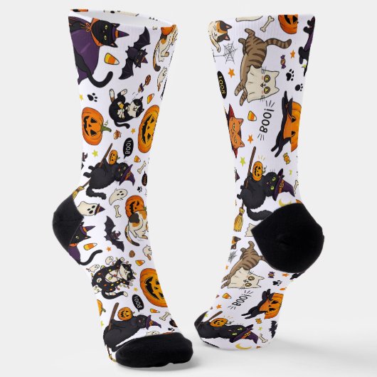 Chaussette Chaussettes drôles de chat pour Halloween (Angulaire)