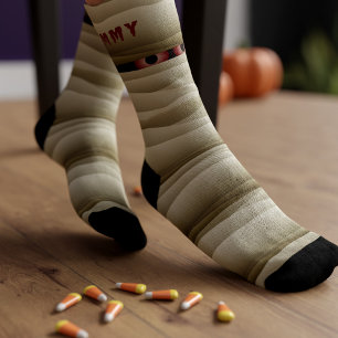 Chaussette Chaussettes drôles et effrayantes de momie d'Hallo