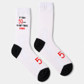 Chaussette Chaussettes Drôles Hommes 50 Ans (Droite)