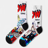 Chaussette Chaussettes drôles 'WOW Comics'  (Gauche)