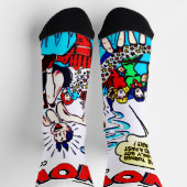 Chaussette Chaussettes drôles 'WOW Comics'  (Haut)