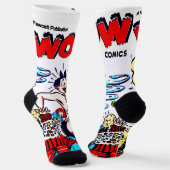 Chaussette Chaussettes drôles 'WOW Comics'  (Angulaire)