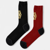 Chaussette Chaussettes Dualité – Rouge & Noir (Gauche)