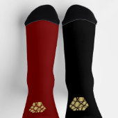 Chaussette Chaussettes Dualité – Rouge & Noir (Haut)