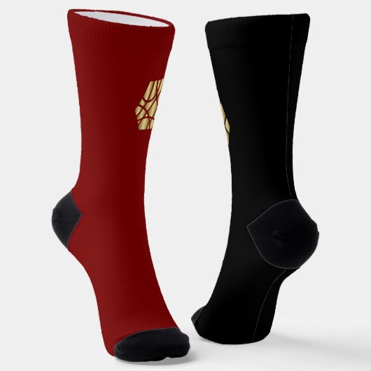 Chaussette Chaussettes Dualité – Rouge & Noir (Angulaire)