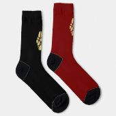 Chaussette Chaussettes Dualité – Rouge & Noir (Droite)