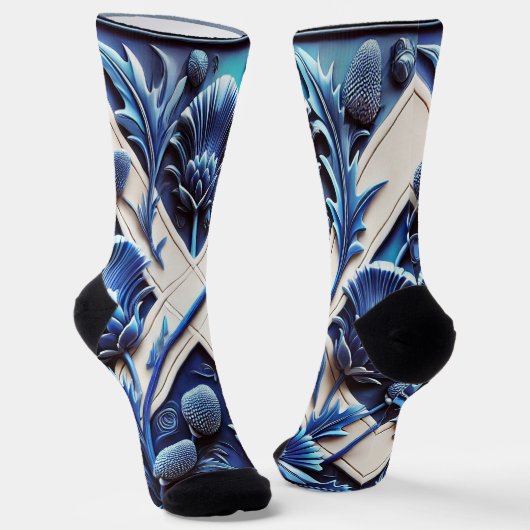 Chaussette Chaussettes durables pour hommes avec chardons éco (Angulaire)