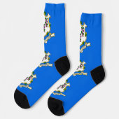 Chaussette Chaussettes durables pour hommes avec drapeau du C (Gauche)