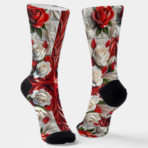 Chaussette Chaussettes durables pour hommes avec Rose anglais