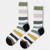 Chaussette Chaussettes durables rayées Echo Trails - Bleu/Ver (Gauche)