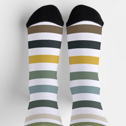 Chaussette Chaussettes durables rayées Echo Trails - Bleu/Ver (Haut)
