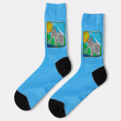 Chaussette Chaussettes éléphant et équipage d'oiseaux (Gauche)