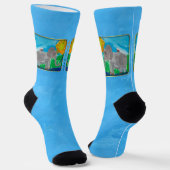 Chaussette Chaussettes éléphant et équipage d'oiseaux (Angulaire)