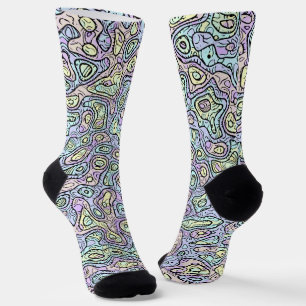 Chaussette Chaussettes en Bouton Trippy colorées