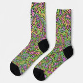 Chaussette Chaussettes en Bouton Trippy colorées (Gauche)