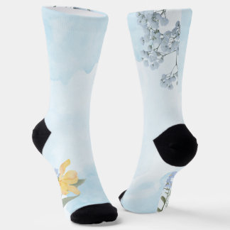 Chaussette Chaussettes Équipage Élégant Jardin Floral Papillo