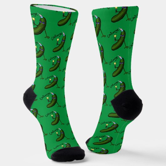 Chaussette Chaussettes fantaisie Licorne Courgette (Angulaire)