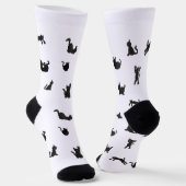 Chaussette chaussettes fantaisistes à chat en aquarelle (Angulaire)