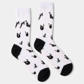 Chaussette chaussettes fantaisistes à chat en aquarelle (Droite)