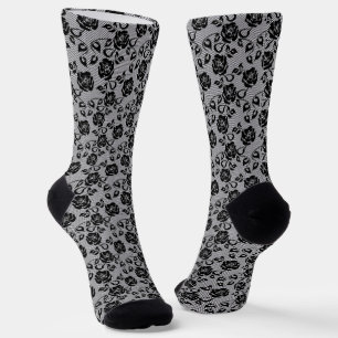 Chaussette Chaussettes Faux Black Lace